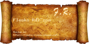 Flesko Rózsa névjegykártya